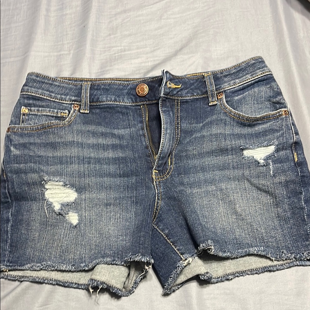 Maurices Blue Jean Shorts Distressed Cut-Off Style
